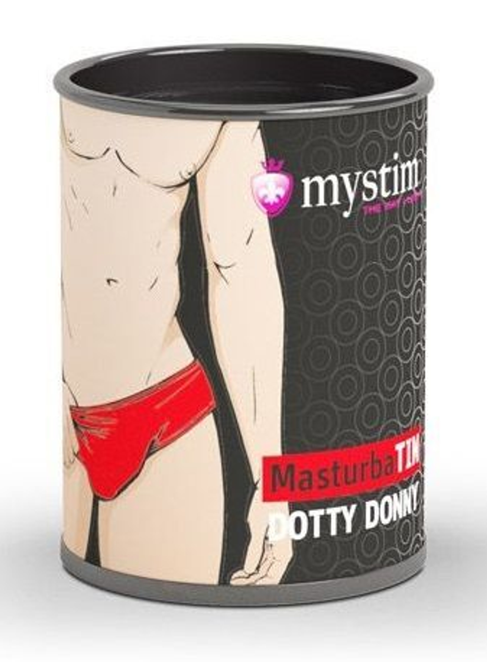 Компактный мастурбатор MasturbaTIN Dotty Donny (Цвет: белый)