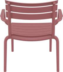 Кресло лаунж пластиковое Paris Lounge марсала