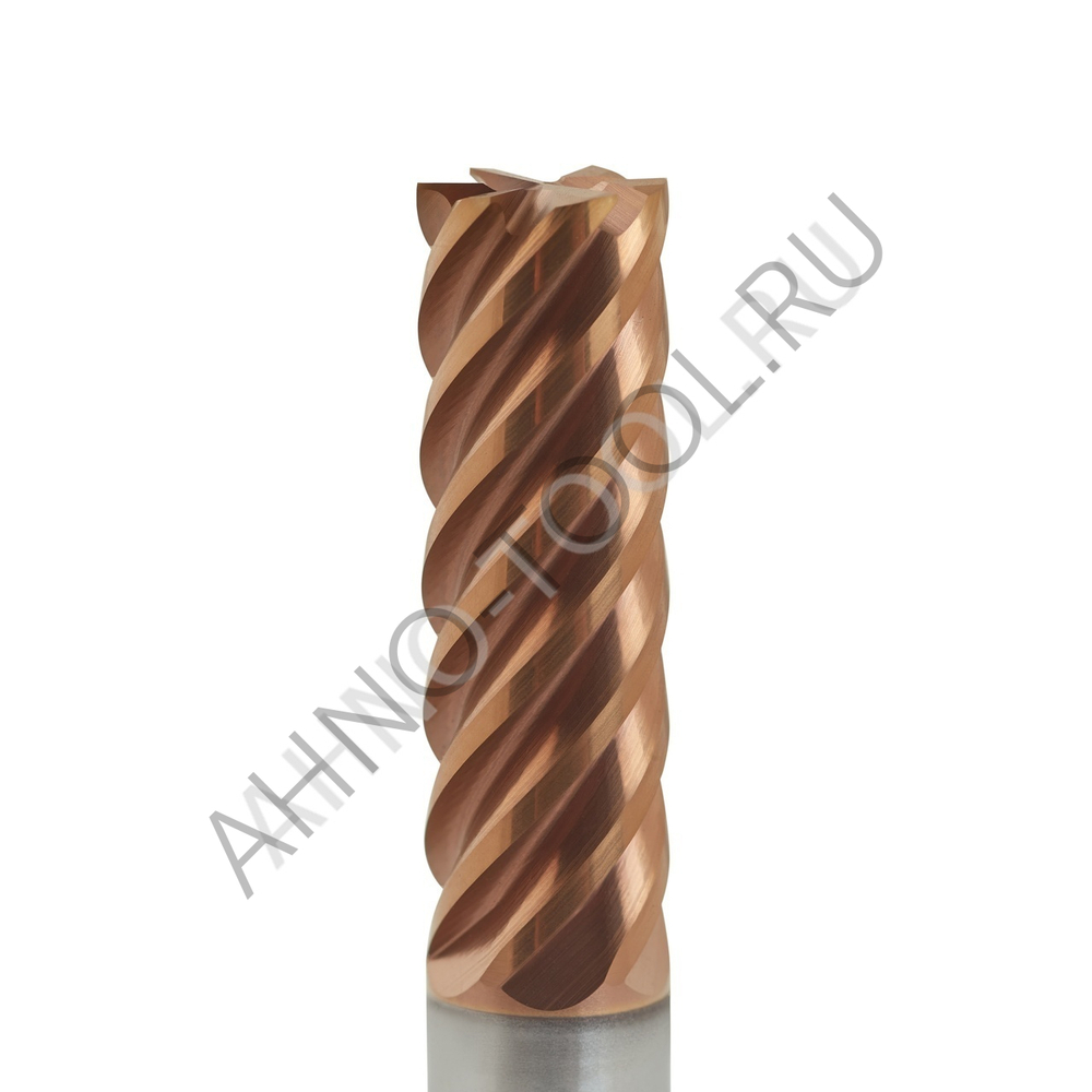 Фреза твердосплавная  10мм (L=75, l=30, хв=10) Z6 45° по стали, нерж., чугуну BRGM-6E-D10.0 HRC55 AH