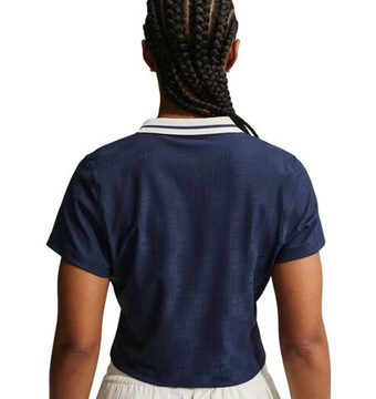 Женское теннисное поло Nike Court Dri-FIT Cropped - midnight navy/sail