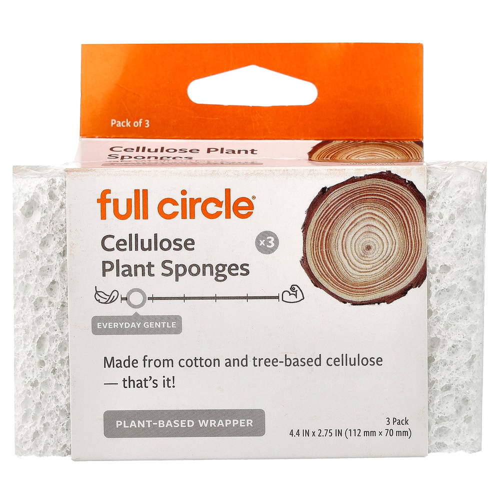 Full Circle, растительные губки из целлюлозы, 3 шт.