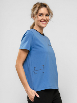 Футболка "НОХО" женская, цвет "Полуночная синева"