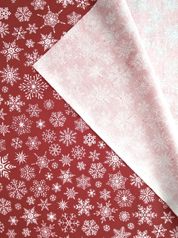 Ткань бязь плательная, рис. "Снежинки", ширина 150 см, арт. 612