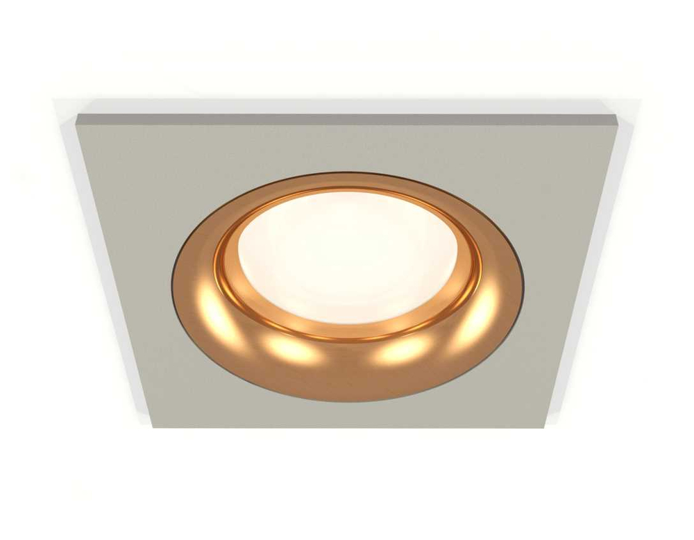 Комплект встраиваемого светильника Ambrella light Techno Spot XC7633005 SGR/PYG серый песок/золото желтое полированное (C7633, N7014)