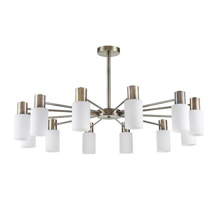 8100/12C COMFI LN25 73 бронза/белый металл/стекло Люстра потолочная Е14 12*40W 220V MAVE