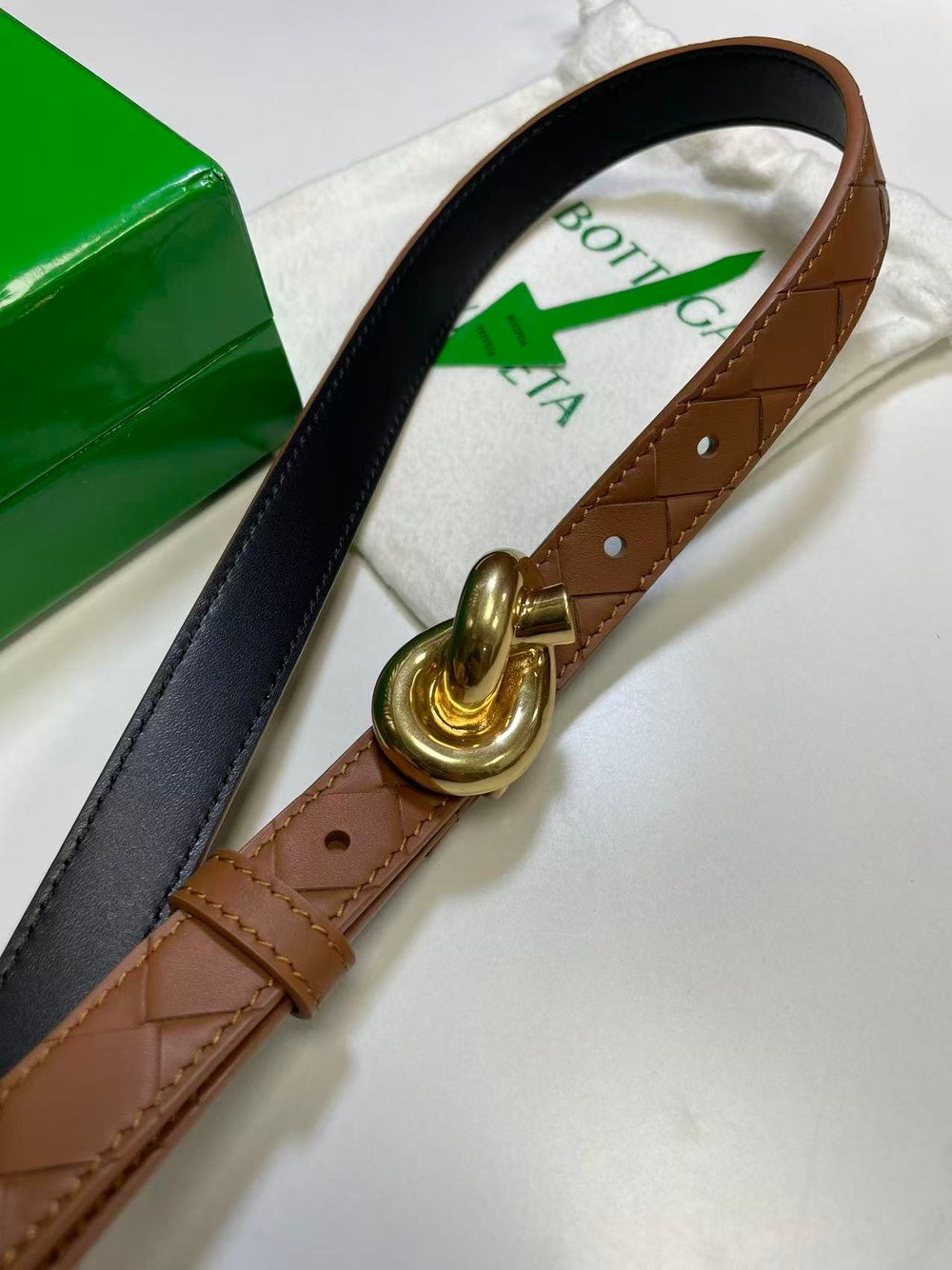 Ремень с плетением Intercciato