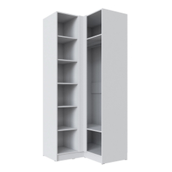 Шкаф угловой Мадрид угол прямой белый