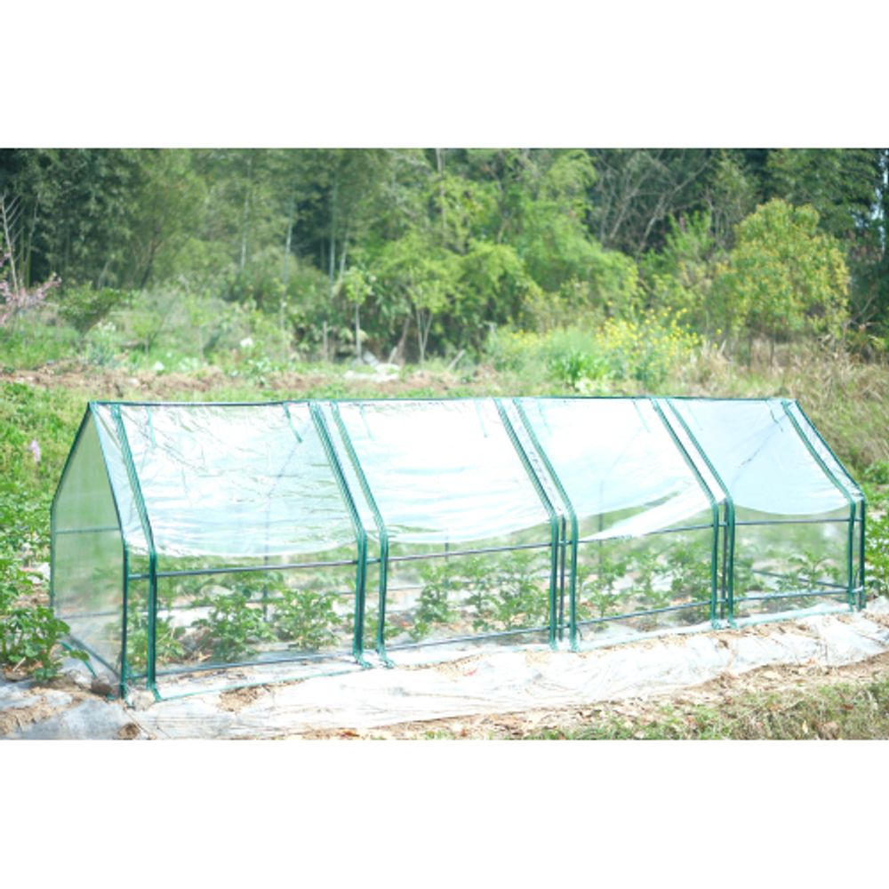 Чехол для теплиц GREEN APPLE GA-House-4х-frame cover на молнии 3600х900х900 мм | GREEN APPLE
