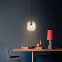 806170 Подвес NUBELLA 1х12W (led) E27 ЧЕРНЫЙ/БРОНЗА/ПРОЗРАЧНЫЙ