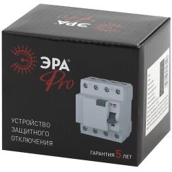 УЗО ЭРА PRO NO-902-53 ВД1-63 4P 100А 30мА тип АC электромеханическое | УЗО