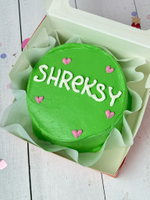 Бенто торт парню, девушке зеленый Shreksy по мотивам Шрека
