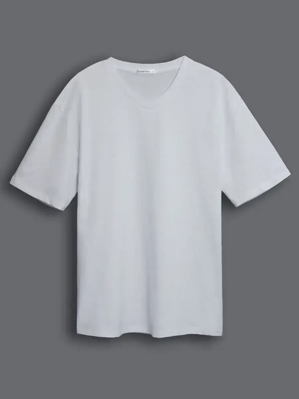 Белая футболка мужская повседневная однотонная хлопок