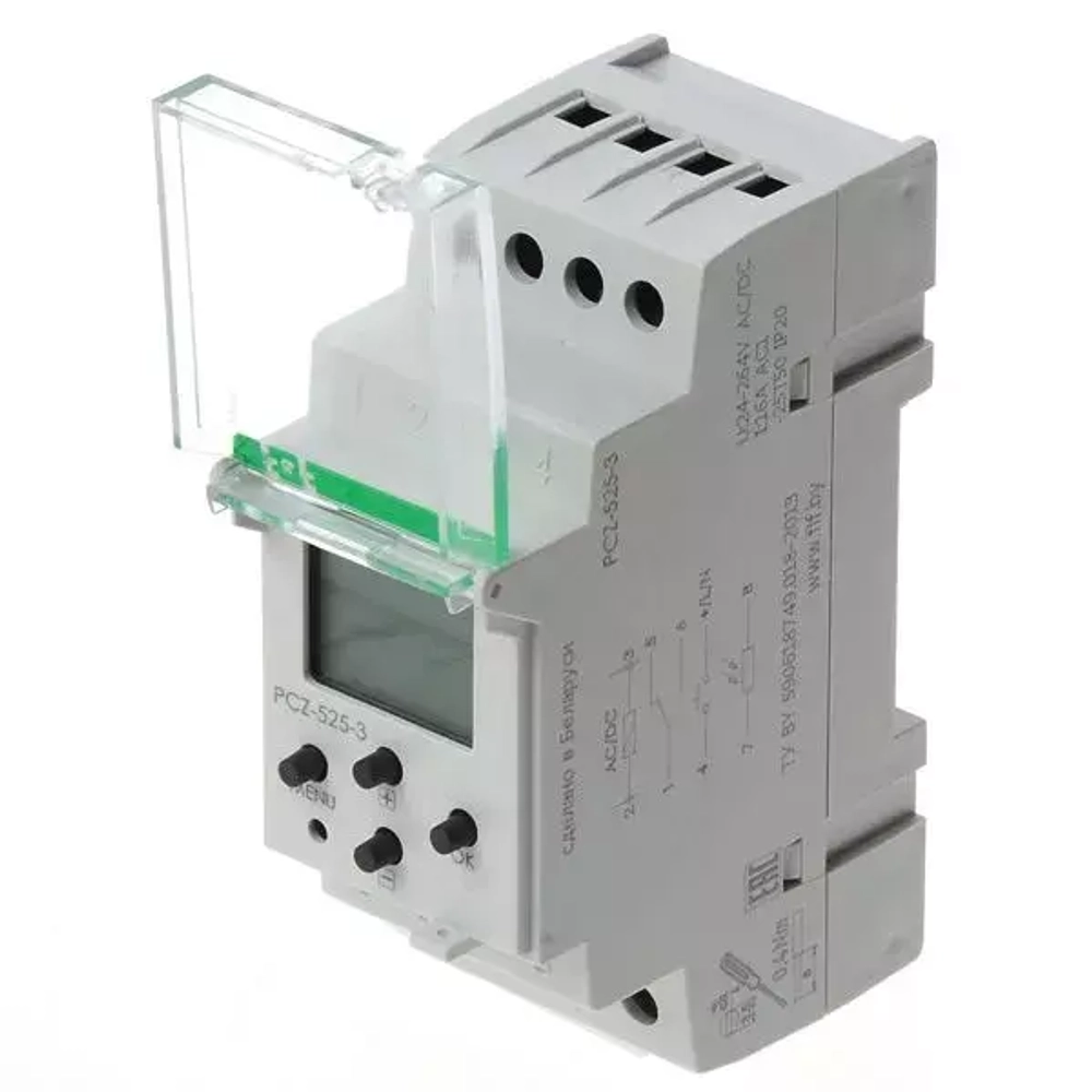 Реле времени астрономическое с фотореле PCZ-525-3 1 канал 16А 24-264В АС/DC