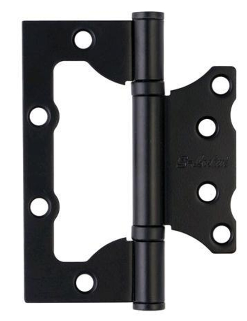 Петля  БЕЗ ВРЕЗКИ  S-Locked накл. B BL  черный мат.  (цена за 2шт) 100*75* 2,5мм / 120324