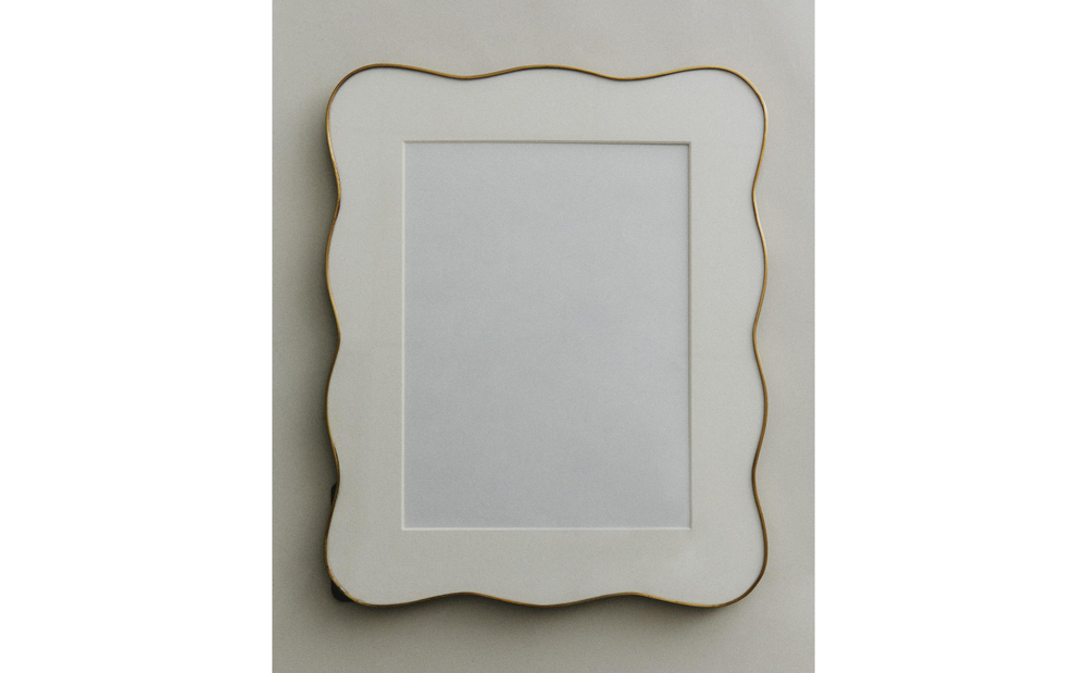 Zara Home Фоторамка из стекла, цвет золотой, 22.5 см