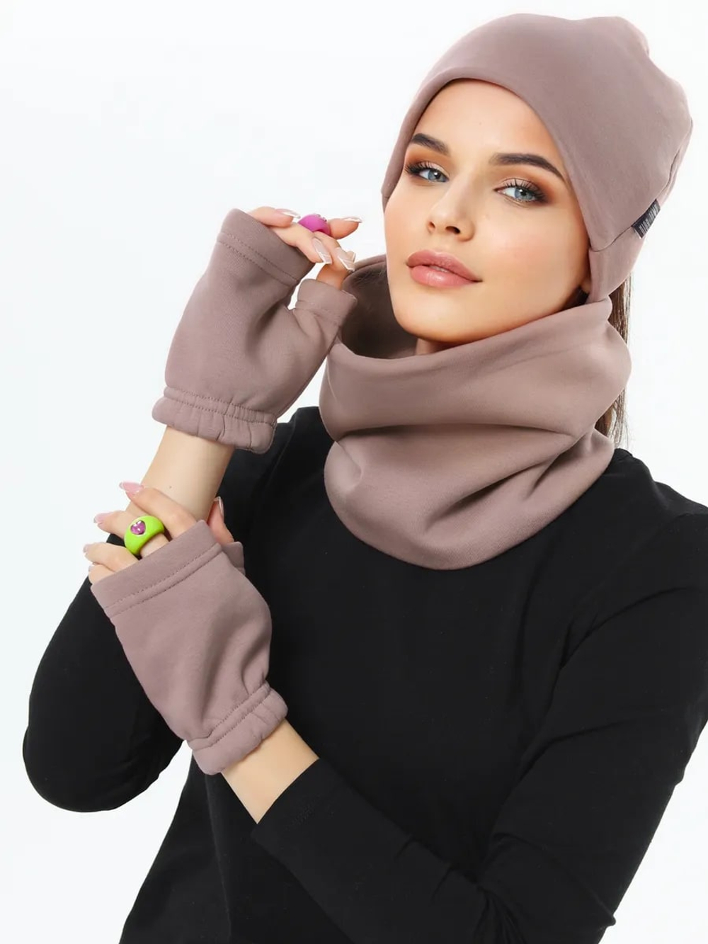 Снуд унисекс из футера с начесом