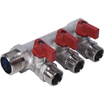 Коллектор отсекающий 3 выхода 3/4х1/2 наружная резьба Valtec