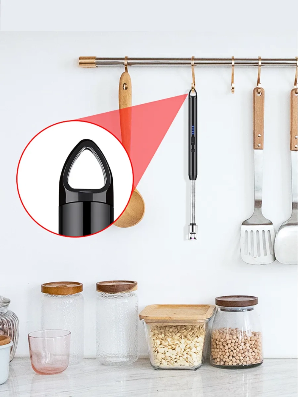 Умная USB-зажигалка для кухни, свечей и камина