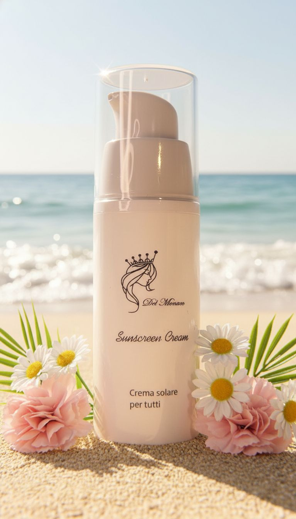 Del Monaco Солнцезащитный увлажняющий крем для лица SPF 50 водостойкий, 30 мл