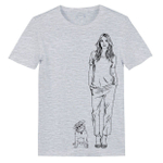 Футболка "Мопс с хозяйкой"