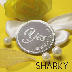 Сувенирная серебряная монета с гравировкой на заказ