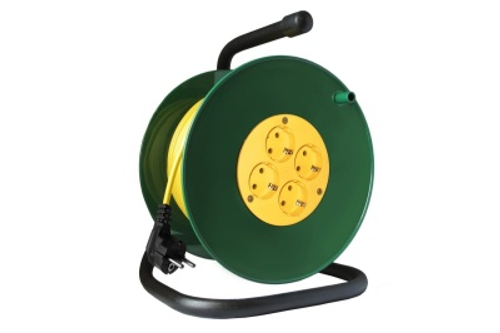 Удлинитель силовой на катушке 30м б/з 4 гнезда 1300Вт Союз