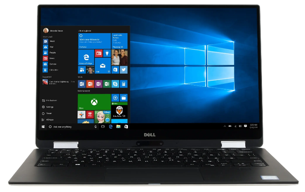 13.3" Ноутбук Dell XPS 13 9365 Touch (1920x1080, Intel Core i7-7Y75, RAM 16ГБ,SSD 256ГБ, Intel UHD Graphics 615, Win 10Pro)