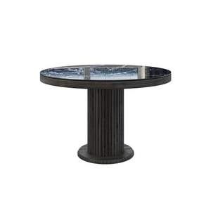 Стол Denver 100+40, круглый раздвижной, глянец