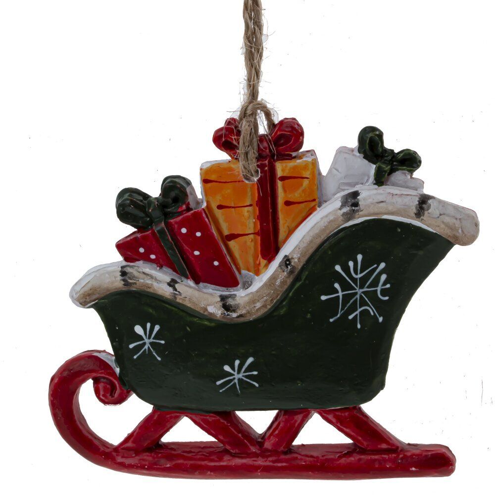 GAEM Изделие декоративное подвесное "Лошадка/Олень/Сани/Снеговик",L5,5 W0,5 H8,5 см, 4в.