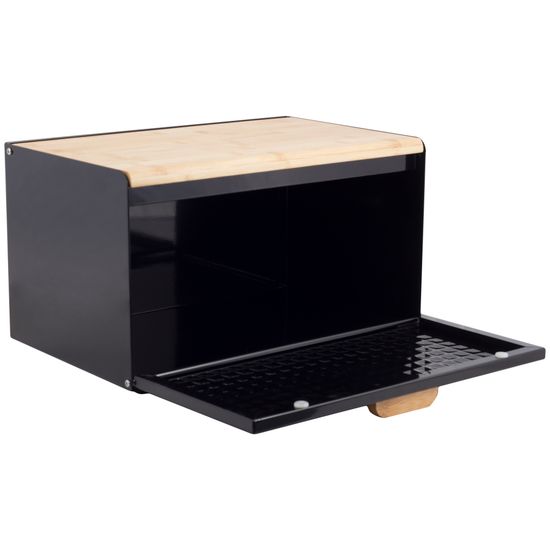 Хлебница Kamille KM 1119 нержавеющая сталь, бамбук