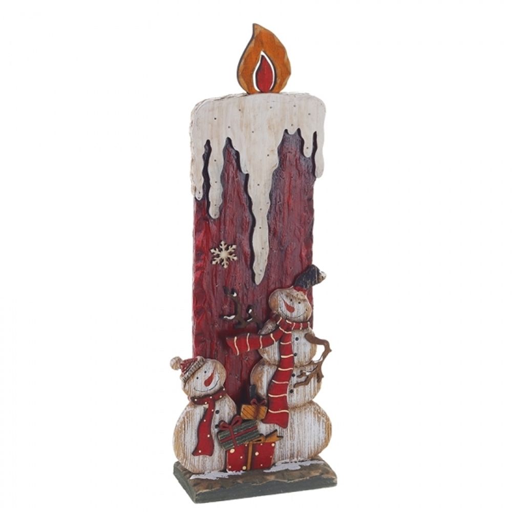 GAEM Изделие декоративное с LED-подсветкой "Свеча", L16,5 W8 H49 см, (2хАА, не прилаг.)