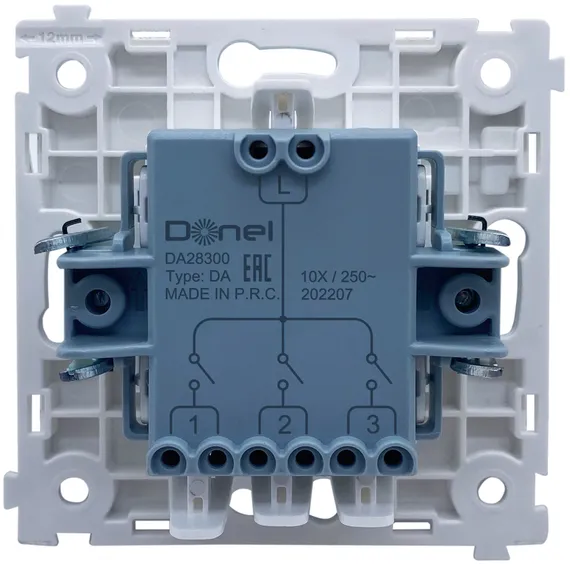 Donel R98 механизм выключателя В3 (простого), 10 A 250 В~, серия DA