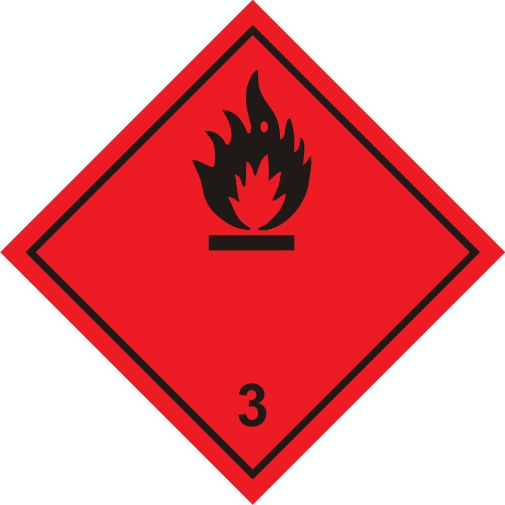 Знак-наклейка DG14 Легковоспламеняющиеся жидкости черная