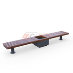 Лавка Rail Road 01 двойная с вазоном