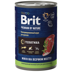 Brit Premium By Nature консервы для щенков с телятиной 410 г (банка)