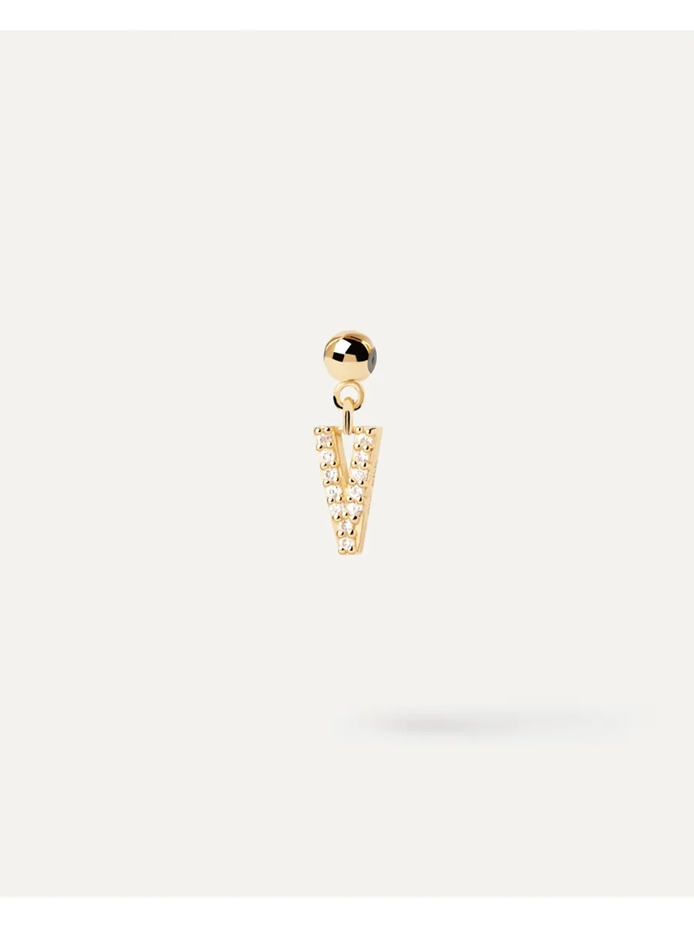Подвеска-шарм женская PDPaola Буква V серебро 925 пробы покрытое золотом 750 пробы CH01-071-U