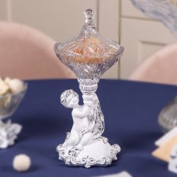 Сахарница стеклянная с крышкой Эдем Белый