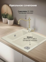 Кухонная мойка ZIGMUND & SHTAIN RECHTECK 600.2 топлёное молоко