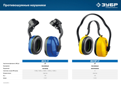 ЗУБР ВЕКТОР-27, защита до 107 дБ, противошумные наушники с двойным оголовьем (11372)