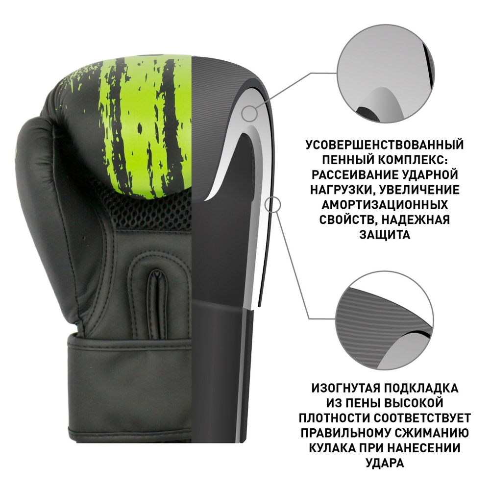Перчатки боксерские Stain для Бокса Зеленые