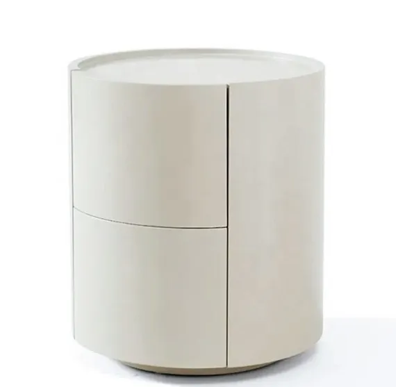 Прикроватная тумбочка 4470 с двумя ящиками, белая