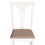 Стул - Гермес/ Hermes дерево гевея, 43х49х94см, Ivory white, ткань серая (TM-164)