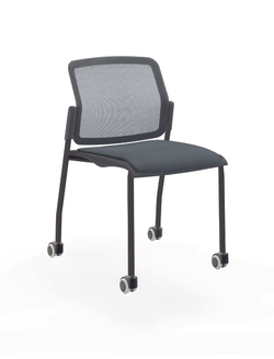 Movie стул со спинкой-сеткой на 4 ногах и колесах