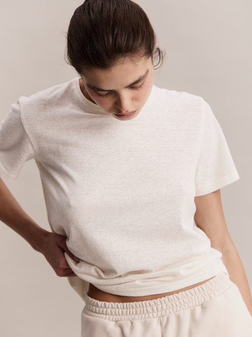 Футболка Robbie T-shirt Ivory in Hemp