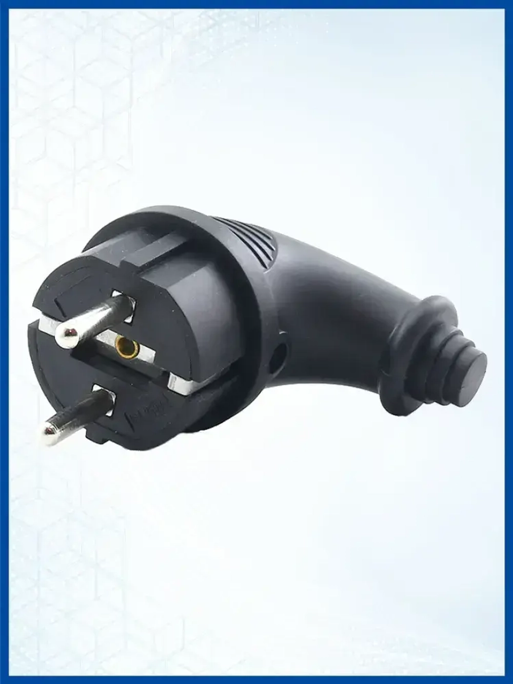 Вилка угловая UNIVersal c заземлением каучук 16А/250В/IP44