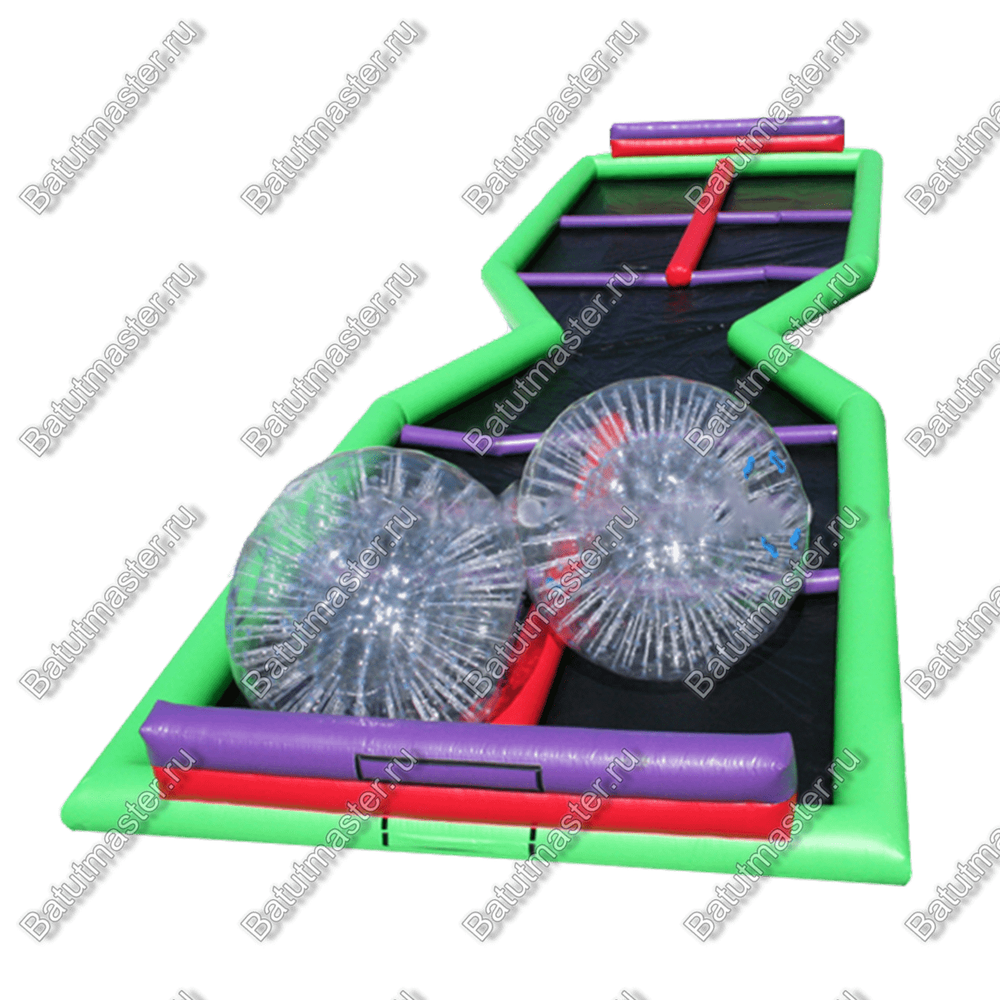 Надувная трасса для зорба одинарная, 9*4*0,6 м