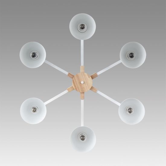 8095/6C MODERNI LN26 340 белый/белый металл, дерево/металл Люстра потолочная Е27 6*60W 220V COLANGE