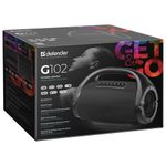 Колонка портативная DEFENDER G102, 2.0, 30 Вт, Bluetooth, FM-тюнер, USB, microUSB, черная, 65690