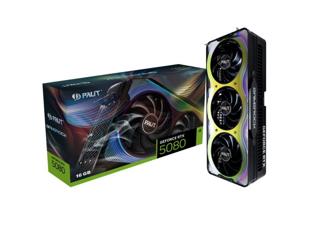 Видеокарта Palit Nvidia GeForce RTX 5080 GAMEROCK [NE75080019T2-GB2030G]