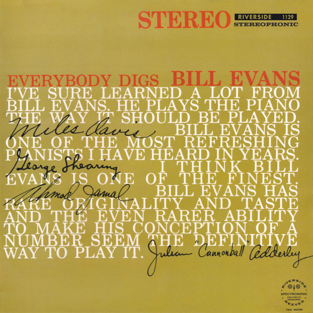 Bill Evans - Everybody Digs Bill Evans - USA, Analogue Productions
